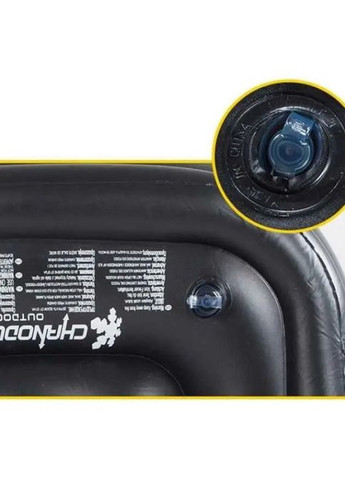 Надувне крісло диван 2в1 з пуфиком для ніг A-Sofa до 150 кг. Чорний з фіолетовим. MDR No Brand (371794070)