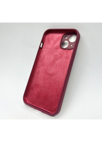Чохол Silicone case 14 full camera чехол мікрофібра силіконовий для айфон 14 Maroon No Brand (369136874)
