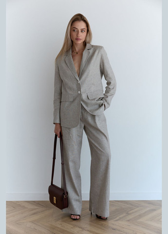 Серый женский пиджак Azuri однотонный - демисезонный