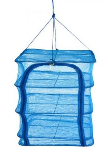 Сетка для сушки 50х50х55 трехъярусная синий (1756374656) No Brand (329298194)