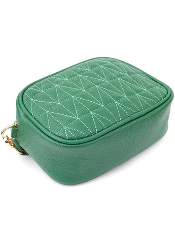 Сумка кросс-боди через плечо из натуральной кожи женская маленькая Зеленый 40314 Vintage (361970410)