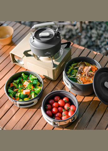 Набор посуды (2 кастрюли, чайник, сковорода) CNK2450CF010, алюминий Naturehike (353504693)