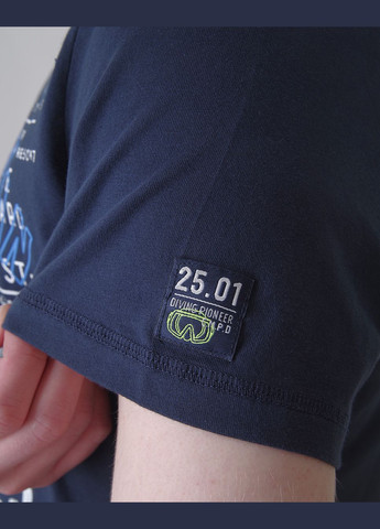 Синяя футболка-футболка мужская для мужчин Camp David