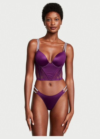 Женские трусики Double Shine Strap Фиолетовые Victoria's Secret (292802482)
