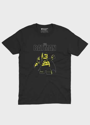 Чорна демісезонна футболка для дівчинки з принтом супергероя - бетмен (ts001-1-gl-006-003-010-g) Modno