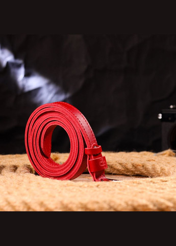 Вузький жіночий ремінь із натуральної шкіри 21440 Червоний Grande Pelle (299258677)