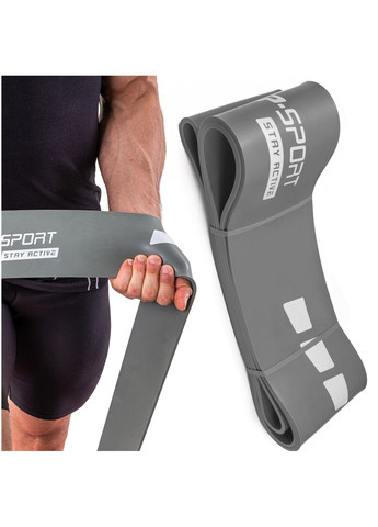 Резинка для фитнеса 55-137кг HS-L101RR серая Hop-Sport (361951389)