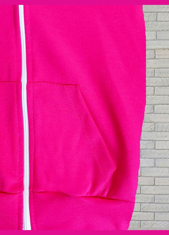 Дитячий спортивний костюм однотонний на блискавці, французький трикотаж для дівчинки та хлопчика, з кишенями та капюшоном No Brand (329881009)