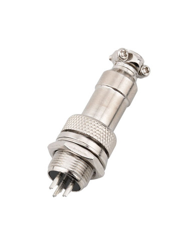 Разъем цилиндрический соединительный GX12-4, 4 pin, пара NanoConnect (299337840)