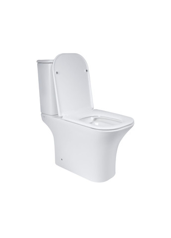 Унітаз-компакт Presto Quadro безободковий з сидінням Soft-close Qtap QT24221215AW (341326561)