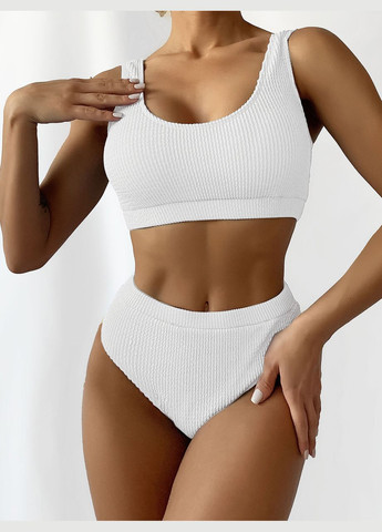 Білий демісезонний жіночий роздільний купальник жатка (арт.6049) No Brand