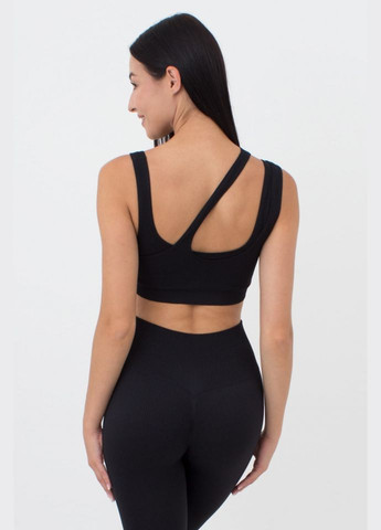 Топ жіночій безшовний з асиметричними бретелями - Чорний M/L Giulia Lichi by Lichi (315389582)