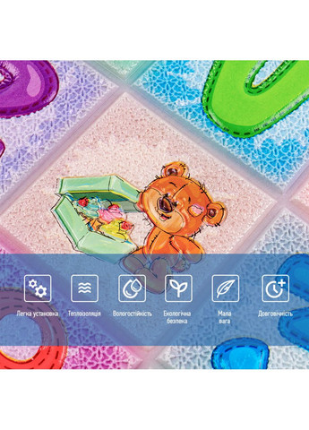 Набір панелей стінових 3D 700х1400х4мм Абетка (2шт) SW-00002352 Sticker Wall (362095185)