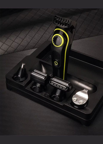 Триммер Km-696 Шесть Насадок в Комплекте для Стрижки Волос, Бритья, Стрижки Узоров (5024534) Kemei (318513473)