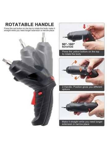 Аккумуляторная электрическая отвертка в кейсе с набором инструментов на 48 предметов 3.6V 1800mAh (2104618477) No Brand (322031305)