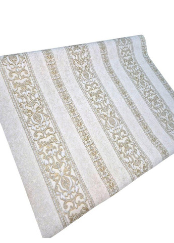 Обои виниловые флизелиновые 10.05×1.06м Славянские 3735-05, бежевые в спальню, коридор, зал, гостиную, комнату Слов'янські шпалери (340275357)