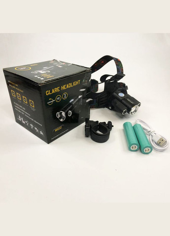 Ліхтар налобний W602-T6-2XPE Bike з велокріпленням 2x18650, світлодіодний ліхтар на лоб, надпотужний Bailong (364665052)