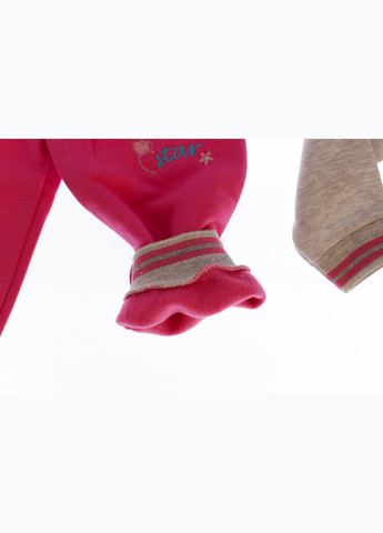 Костюм на флісі для дівчинки трикотажний Ведмедик рожевий 86 см (34030) BABYKROHA (297197776)