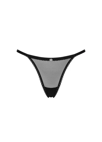 Ажурні жіночі трусики Celia Noir M/L чорні Obsessive (391269316)