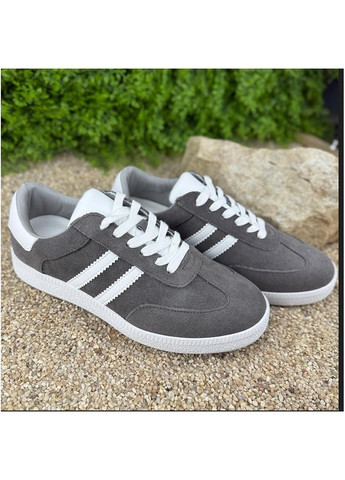 Сірі жіночі замшеві кеди е-008009-6 сірі Hengji