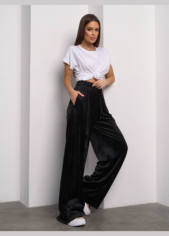 Стильні велюрові штани широкого крою No Brand (327437725)