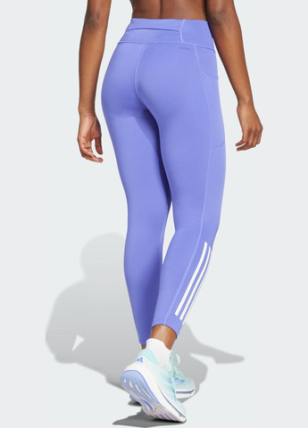 Синие демисезонные леггинсы daily run 3-stripes 7/8 adidas