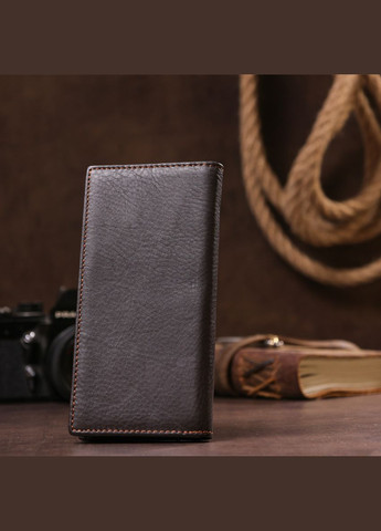 Кошелек мужской кожаный в гладкой коже 14645 Коричневый Vintage (306882084)