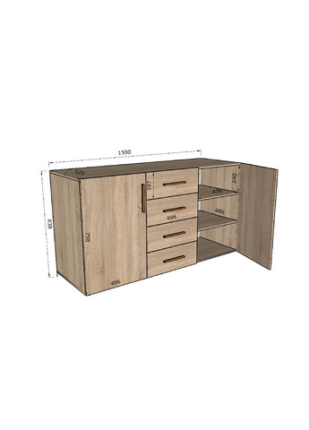 Комод для вещей с дверцей от ST-0004 MORELI (335424766)