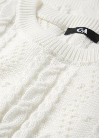 Белый демисезонный свитер C&A