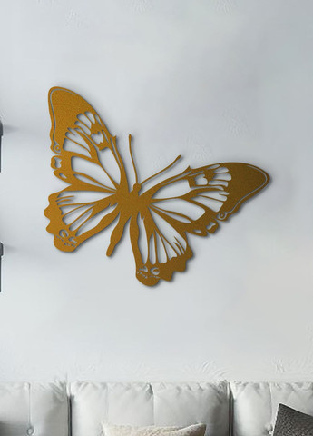 Декоративное панно из дерева, настенный декор для дома "Большая бабочка", минималистичный стиль 70х80 см Woodyard (292112076)
