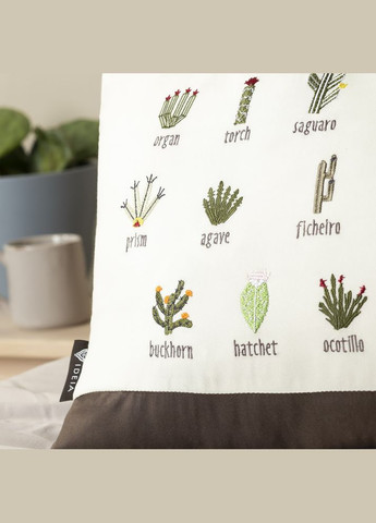 Подушка декоративна Кактус 35х53 см з вишивкою антиалергенна стильна IDEIA (333034932)