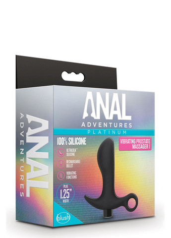 Анальная пробка Anal Adventures Platinum Silicone Vibrating Pros Blush (297399960)