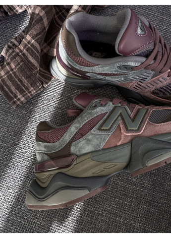 Коричневые демисезонные кроссовки мужские и женские new balance 9060 brown black | нью беланс 9060 коричневые черные No Brand