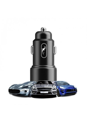 Автомобильное зарядное устройство SZ15 Aluminium QC3.0 (2USB, 2.4A) Black (AZP-000087) SkyDolphin (368583571)