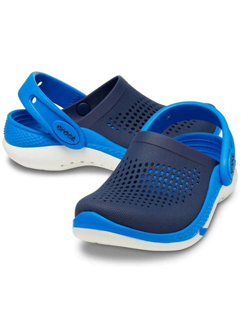 Синие крокс детские лайтрайд клог 360 и kids literide 360 Crocs