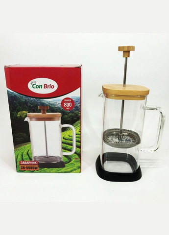 Чайник заварник CB-6680W 800 мл, Колба френч пресс, Заварочный чайник для JG-552 листового чая Con Brio (349512097)