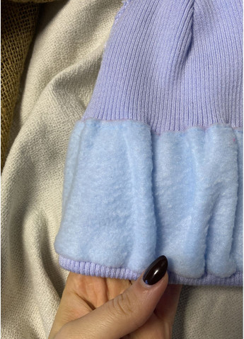 Двухслойная шапка для детей и подростков с отворотом, утеплённая флисом, для холодной осени и зимы Talvi Твіст (370369513)