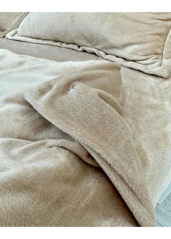 Постільна білизна плюшева сімейна Home 20754 160х215х2 см бежева DUSHKA (336327553)