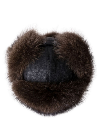 Меховая шапка ушанка из натурального меха енота и натуральной кожи Меховой Стиль Ушанка (356676089)
