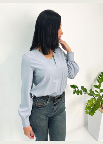 Сіра жіноча блуза з довгим рукавом Fashion Girl