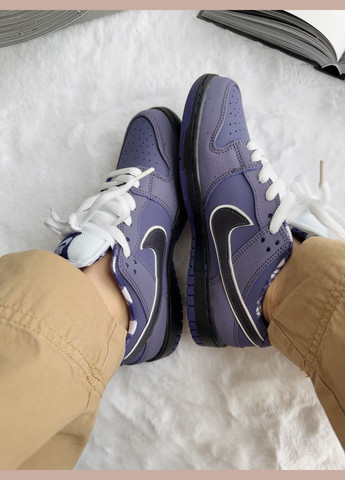 Фиолетовые демисезонные кроссовки мужские и женские nike sb dunk low purple lobster | найк сб данк фиолетовые No Brand