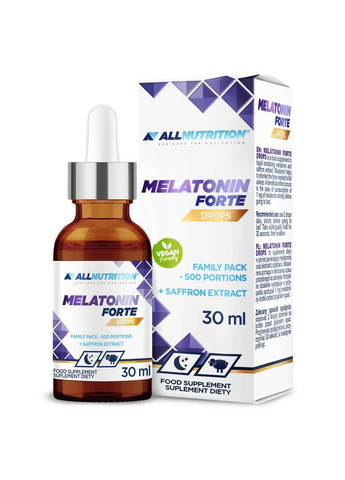 Мелатонин жидкий Liquid Melatonin Forte Drops 30 мл (500 порц.) Allnutrition (365806787)