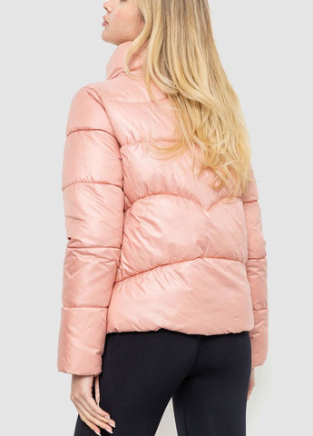 Светло-розовая демисезонная куртка женская демисезонная отднотонная, цвет светло-розовый, Ager