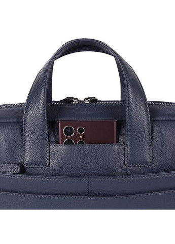 Сумка мужская через плечо кожаная портфель для документов А4 планшет в дорогу для телефона Синий 34327 Brampton London (331862439)