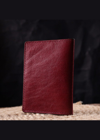 Женская обложка на военный билет из глянцевой кожи Карта бордовая 16779 Grande Pelle (362418395)