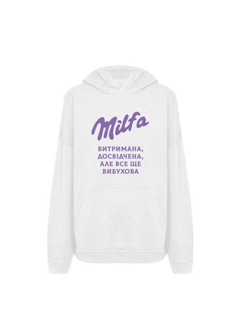 Худі з принтом "Milfa витримана" З гумором про Milka (10848569012) ТiШОТКА (370188260)