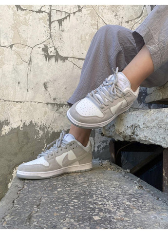 Серые демисезонные кроссовки мужские nike dunk low white grey найк сб данк No Brand