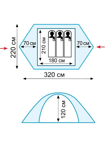 Намет Tramp Scout 3 V2 TRT-056 Зелений No Brand (316533243)