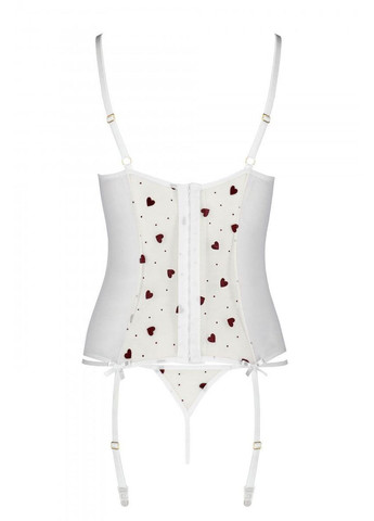 Корсет з підв’язками + стрінги LOVELIA CORSET white S – M Passion (297394471)