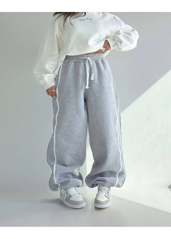 Штаны оверсайз из трехнитки на флисе с регулируемым низом — ЗАМЕРЫ В ОПИСАНИИ DK/DL Мода без кордонів (372898413)